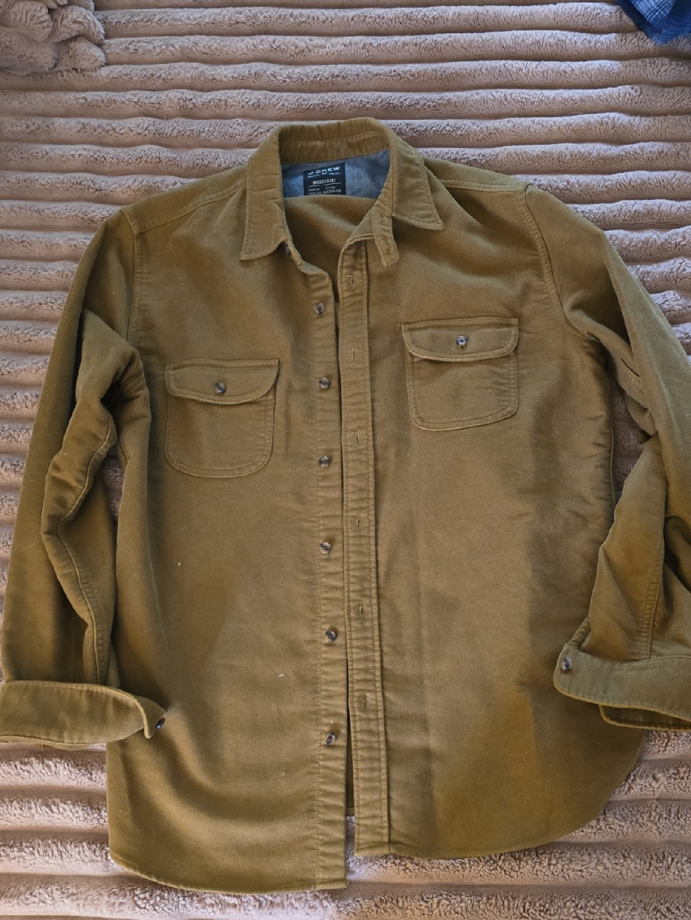 J. Crew Olive Green Casual Button-Down Shirt